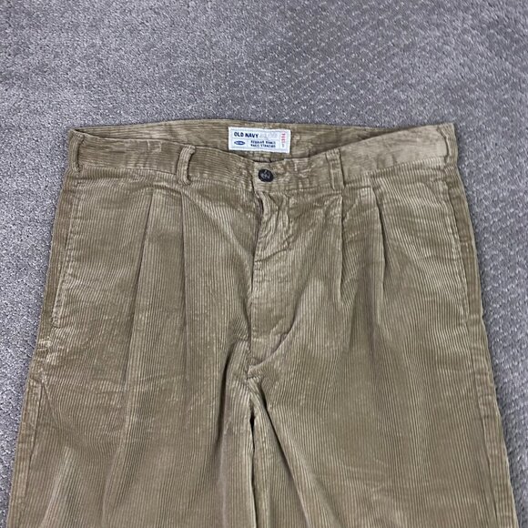 Vintage Y2K Old Navy Corduroy Pants men's 36 x 30 36x29 Wide Leg Baggy Wide Wale - Picture 3 of 15